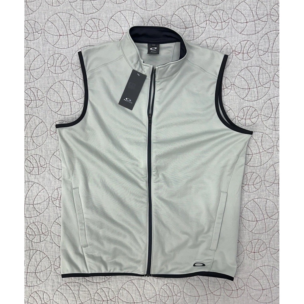 NWT Oakley Zip Up Grey Hydrofree Mens Golf Range Vest Gilet 412540 Large